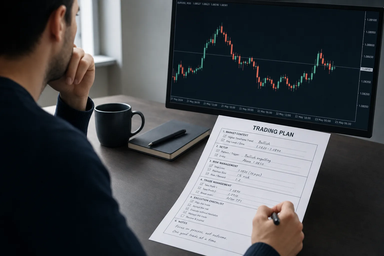 How to Build a Forex Trading Plan That Doesn’t Collapse Under Stress (+ One-Page Template)